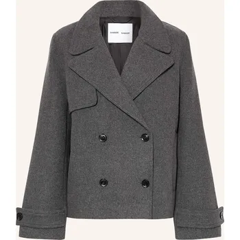 Dámský kabát Samsøe Samsøe Dámská Bunda Hranatého Střihu Samarta, tmavě...