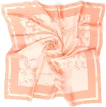 HEDVA ČESKÝ BROKÁT Šátek PESh 70x70 tisk RŮŽE Barevná varianta: fialová