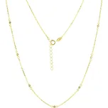 GEMMAX Original – garance kvality Jemný zlatý řetízkový náhrdelník se zirkony délka 42+3 cm – žluté zlato 585/1000 GLNYB-45-03452 – v dárkovém balení s Certifikátem ryzosti