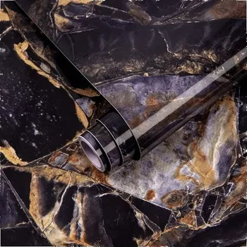 Tapeta Decoroom Fólie na nábytek Mramorová fólie Samolepící 40 x 300 cm Samolepicí Fólie Mramor Fialová