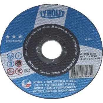 Řezný kotouč TYROLIT řezný kotouč Premium 150x1,6x22 na ocel inox, A46Q-BFXA, Premium 920351