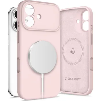 Náhradní kryt pro mobilní telefon Kryt Tech-Protect Silicone Magsafe iPhone 17 Pink Pearl