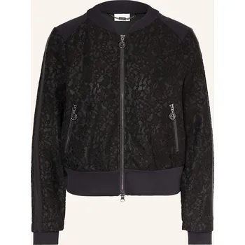 Dámské oblečení Sportalm Dámský Blouson Z Krajky S Galonovými Pruhy, černá, 46