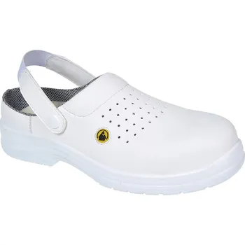 Pracovní obuv PORTWEST COMPOSITELITE ESD PERFORATED SAFETY SB AE FC03 / Bezpečnostní sandál SB ESD AE - bílá 37