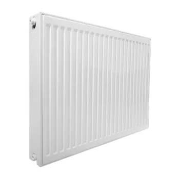 Radiátor Invena Prov V21, panelový radiátor 600X600 mm s ventilovou vložkou a držáky na zeď, 781W, bílá, INV-UG-96-606-KPL