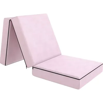 Matrace Skládací matrace pro hosty a na cesty MASON 80x200x14 cm pudrově růžová