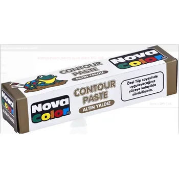 Speciální výtvarná barva Konturovací pasta tuba zlatá NOVA COLOR-186