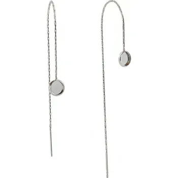 Materiál na výrobu šperku Řetízkové náušnice 316L s lůžkem 6mm - 1Ks - Nerez SL