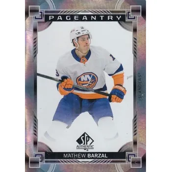 Sběratelská karetní hra insert karta MATHEW BARZAL 24-25 SP Authentic Pageantry číslo P-28