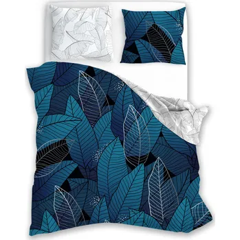 Povlečení Bavlněné povlečení TRENDY 010 140x200 cm + 70x90 cm modro-bílé