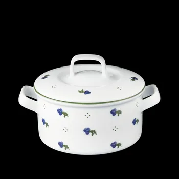 Kotlík na polévku, 500 ml, kytičky, český porcelán, G. Benedikt