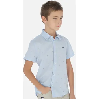 Chlapecká košile Chlapecká košile s krátkým rukávem Mayoral 6152-52 modrá velikost 128