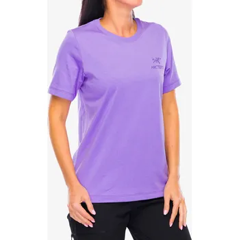 Dámské oblečení Bavlněné tričko dámské Arcteryx Kragg SL Cotton Emblem Crew SS - aster