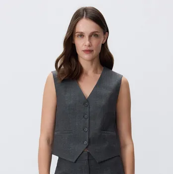 Reserved - Obleková vesta z viskózové směsi - vícebarevná - 393FM-MLC - 393FM-MLC-M