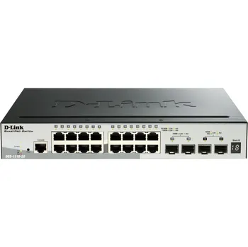 Switch D-Link DGS-1510-20, 20-Port Gigabit Stackable SmartPro Switch, 2x SFP, 2x 10G SFP+