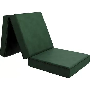 Matrace Skládací matrace pro hosty a na cesty MASON 80x200x14 cm láhvově zelená