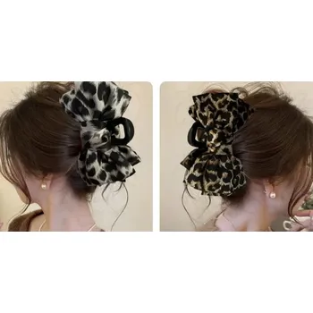 Luxusní skřipec do vlasů s leopardím vzorem (Vlasové doplňky )