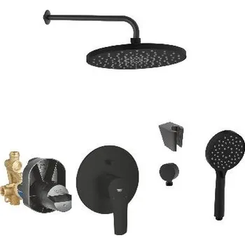 Sprchový set SANITINO - Sprchový set s baterií a tělesem pod omítku Grohe, příslušenství kielle, matná černá SANI21GKK409