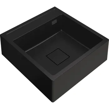 Granitový dřez Gamma Farmerski, 1-komorový granitový dřez 600x630x210 mm, černá, GMA-ZLE000208