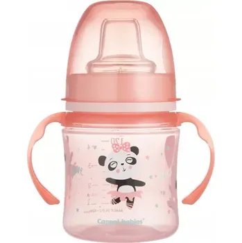 Kojenecká láhev Canpol babies Nevylévací hrníček 120 ml, EasyStart, Panda růžový
