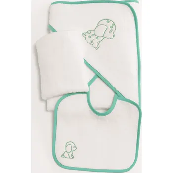 Jetex Dětská froté sada-osuška s kapucí,žínka a bryndák-Pejsek