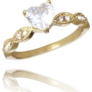 Prsten Flamenco Mystique Pozlacený prsten z chirurgické oceli PST892, velikost prstenu: US6 EU11 Velikost prstenu: US9 EU20