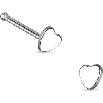 Piercing Prosperk Náušnice piercing do nosu srdíčko S2489