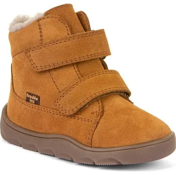 Chlapecká zimní obuv Dětské zimní barefoot boty ZERU TEX FURRY Cognac Froddo G2110151-2 - 33