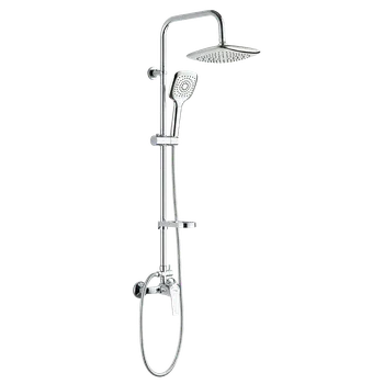 Vodovodní baterie Kuchinox Fiona, sprchový sloup s ruční a hlavovou sprchou, chromová, LAV-PKF_00KB