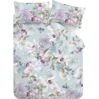Povlečení Světle modré povlečení na jednolůžko 135x200 cm Floral Serenity – RHS ID_1797980