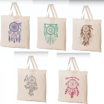 Nákupní taška Color Taška bavlněná LAPAČ SNŮ 38x42cm