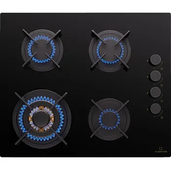 Varná deska Klarstein Goldflame 60cm Plynová varná deska 4 hořáky Černá (10045625)