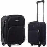 Cestovní kufr XXS s velkými inline kolečky - příruční zavazadlo vhodné pro Wizzair černá