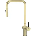 Deante Momi, dřezová baterie s výsuvnou sprškou h-408, zlatá matná, DEA-BKM_R73N