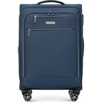 Střední modry kufr z měkkého polyesteru | WITTCHEN | 56-3S-172-90