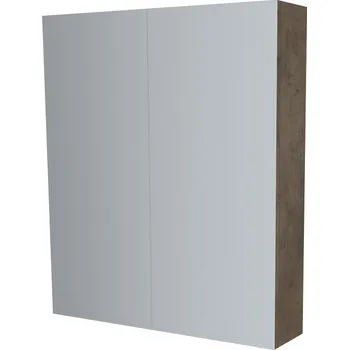 Koupelnový nábytek Mereo, Mereo Koupelnová zrcadlová skříňka 60 cm, galerka, 2 x dvířka, Multidecor, Beton Chicago tmavě šedý, MER-CN798G62BCS2