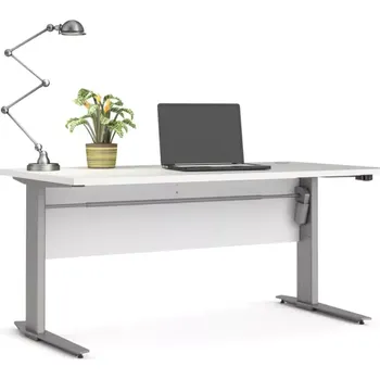 Psací stůl Výškově nastavitelný stůl Office 80400/318 - bílá/silver - doprava zdarma - SLEVA 3% s kodem radost25