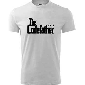Chlapecké tričko The codefather - Tričko dětské bavlněné - 98 cm / 2 roky ( Světlešedý Melír )