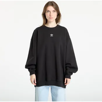 Dámská mikina Mikina adidas Essentials Fleece Long Oversized Crew Sweatshirt Black L