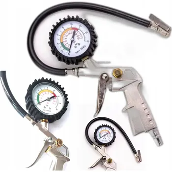 Příslušenství ke kompresoru PISTOLE PRO HUSTĚNÍ PNEUMATIK S MANOMETREM 0-12 BAR HUŠTILKA VELKÁ