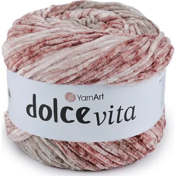 Příze Pletací žinylková příze Dolce Vita 150 g, barva 2 (3409) pudrová