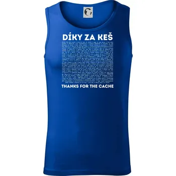 Díky za keš (v různých jazycích) - Tílko pánské Core - L ( Královská modrá )