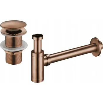 Sifon UMYVADLOVÝ SIFON MEXEN ROSE GOLD + ZÁTKA CLICK-CLACK