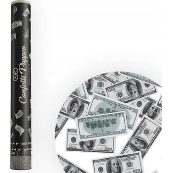 Konfeta PartyPal tuba s konfetami - bankovky, vícebarevné