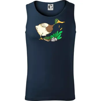 Geokačer s keškou - Tílko pánské Core - L ( Námořní modrá (téměř černá) )