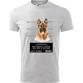 Lump a darebák - Německý ovčák - Tričko dětské bavlněné - 98 cm / 2 roky ( Světlešedý Melír )