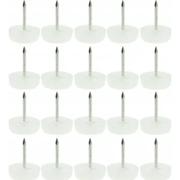 Podložka pod nábytek 100 x nábytkový kluzák 15 mm s hřebíčkem, bílý