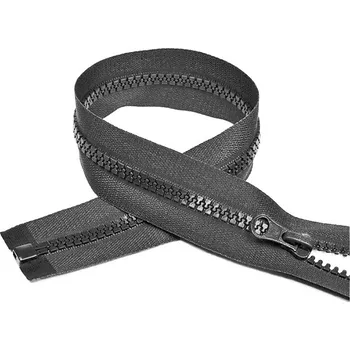 Zip kostkový 5 mm 75 cm dělitelný Grafitový