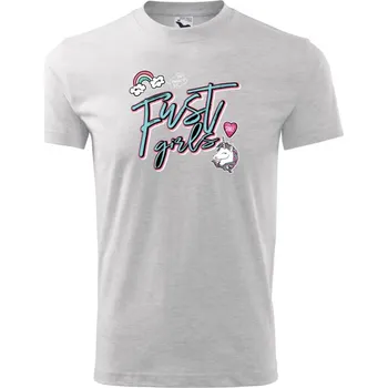 Chlapecké tričko Frst girls - Tričko dětské bavlněné - 98 cm / 2 roky ( Světlešedý Melír )