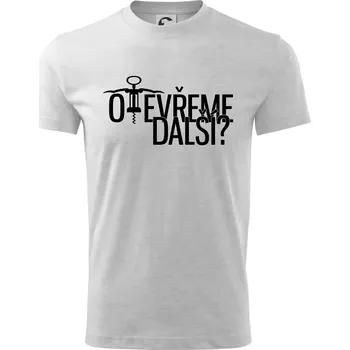 Otevřeme další? - Tričko dětské bavlněné - 98 cm / 2 roky ( Světlešedý Melír )